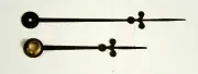 7" Dial Clock Hands, Club, Trefoil Pattern
