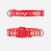 Top Paw Valentine's Day Love Bug Red Dog Collar Size Medium Adjustable D Ring