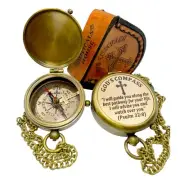Bible Verse Brass Compass – “I Will Guide You and Watch Over You” (Psalm 32:8...