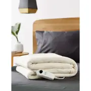 Linen House Plush Electric Polyester Heated Throw/Blanket 120x160cm Cream