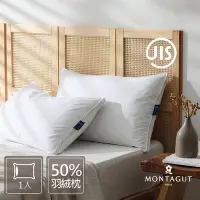 在飛比找Yahoo奇摩購物中心優惠-MONTAGUT-大韓JIS50%羽絨毛枕(75x45cm)
