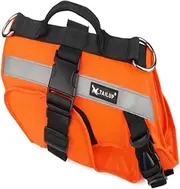 Parliky Jacket Pet Outdoor Swimwear Vest s Orange Size Stylish Comfortable and Secure