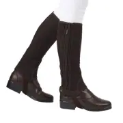Dublin Easy Care Half Chaps II Durable Synthetic Suede M Brown Riding Gear