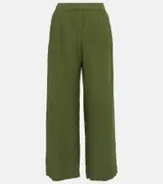 [Velvet] Velvet Lola high-rise wide-leg linen pants AU 16 green