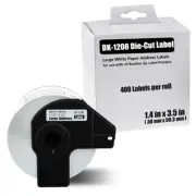 400 Labels P/R DK-1208 DK1208 Die-cut Labels For Brother QL-800 1-1/2" x 3-1/2"