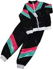 [DEARMAMY] Disco Theme Women's Kids Dance Party Outfit Retro Track Suit Bodycon Dress Bell Bottoms