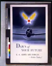 8" X 10" 1945 poster Dawn of your future. U.S. Army Air Forces