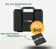 Tough Move Two Pistol Hand-gun Case - Stackable Storage With Tsa Lock Hole #1412 Bk