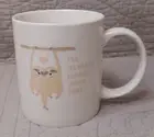 New Humorous Novelty Ceramic White Coffee Mug “I’ll Always Hang with You” Sloths