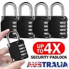 1-4x Combination-Lock 4 Digit Waterproof Padlock,Gate,Locker,Hasp Number Lock AU