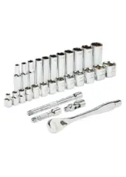 Milwaukee 48-22-9408 3/8 in Drive SAE Ratchet Socket Mechanics 28 piece Tool Set
