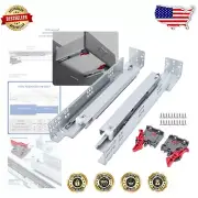18-Inch Soft Close Undermount Drawer Slides - Concealed & Full Extension Design