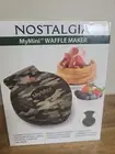 Nostalgia MyMini Waffle Maker Green Camo Makes 5" Waffle Mini New