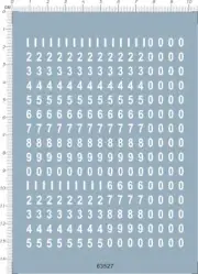 1/144 1/72 Military WWII Armored Tank Turret Numbers Markings Water Decal White