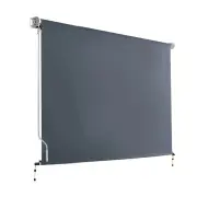 3X2.5M Outdoor Blinds Awning Roll Down Canopy Retractable Outdoor Blinds Window Shade Grey