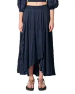 Maje Satin Effect Maxi Skirt