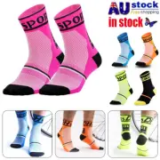 1 pair Men Women Riding Cycling Sports Socks Unseix Breathable Bicycle Footwear