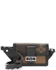 Louis Vuitton Black, Brown Coated Canvas, Glazed Leather Dauphine (Authentic Pre-Loved)