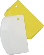 2Pcs Baking Scrapers Dough Cutters Kitchen Bench Scraper and Flour Scraper for Cake Decorating and Pastry Making