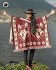 Alpaca Poncho (Wolf True Form) Handcrafted by Indigenous hands.