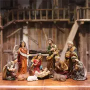 Nativity Set for Christmas Indoor 8.25 Inch 11 Pcs Figurines Nativity Scene Mang