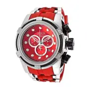 RARE - Invicta Men's 14402 Bolt Reserve Zeus Chrono Red Dial Quartz Watch