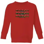 Back To The Future Destination Clock Kids' Sweatshirt - Red