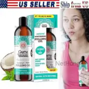 Guru Nanda Coconut Oil Pulling Mouthwash with Essential Oils & Vitamins 8 fl oz