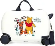 Joumma Disney Winnieh The Pooh Children's Suitcase White 45x31x20cm Hard ABS 24.6L 1.8 kg 4 Wheels Hand Luggage, White, Children's Suitcase, White, Children's Suitcase