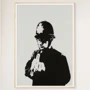 Galrie Banksy Rude Copper Artwork Print Iconic Urban Art from 2002, Wood Frame, 70 x 100cm (28 x 40inch)