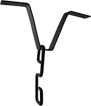 LQ Industrial Rain Chain Clip for Gutter Adapter Metal V Connector Black Rainwater Drop Outlet Hook