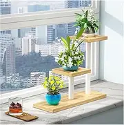 Corner Plant Holder - Square Desktop Succulent Stand, Metal Tabletop/Window Sill Shelf, Cute Flower Display Rack, Tiered Design for Indoor and Outdoor UseWhite1,D