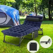 BOZTIY Folding Lounge Chair 75"Lx27"Wx11"H 5-Position Adjustable Locking System
