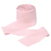 Pink Ribbon Crinkle Chiffon, 1 1/2 Inch Handmade Tulle Fabric