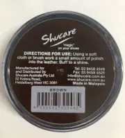 BROWN Shoe Polish Cream - for Leather SHOES / BOOTS/ Bags SHUCARE