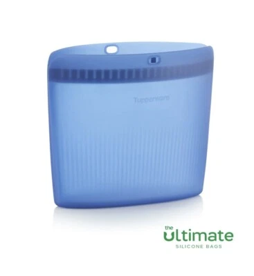 Tupperware Ultimate Silicone Bag (1)Large Fridge Freezer Oven Microwave Blue New