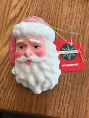 Christmas Tree Ornament Cute Santa Head Frost Ornament Ships N 24h