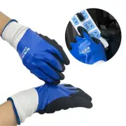 Blue Touch Screen Glove Withstanding Voltage 400V Work Safe Gloves Electrical