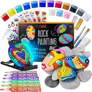 J MARK Premium Rock Painting Kit - Acrylic Paint Pens for Rock Painting, Glow in The Dark and More