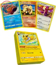 Pokemon TCG Card Lot 53 Total w/ 3 Rares Assorted From All Series Bulk Set