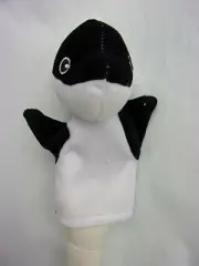 Baby Whale Kids Hand Puppet Small New Black Soft Plush Stuffed Toy Boy Girl