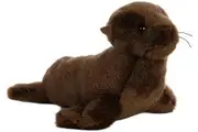Aurora Adorable Mini Flopsie California Sea Lion Stuffed Animal - Playful Ease - Timeless Companions - Brown 8 Inches