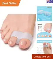 Pack of 12 Bunion Corrector, Toe Separators with 2 Loops, Big Toe Space Suita...