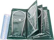 Stainless Steel Circular Knitting Needles 40 cm, 11-Piece Circular Knitting Needle Set with Case and Needle Gauge, Short Circular Knitting Needle for Beginners, Circular Knitting Needles for Socks, Sleeves, Cutouts or Small Projects