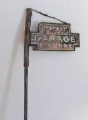 1/18, 1/24 Scale Vintage Distressed Auto/ Junk Yard Garage 2-Sided Pole Sign