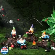 Jetec Gnomes Fairy Resin Statues Miniature Garden Accessories Mini Dwarf Figu