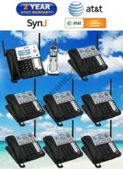 AT&T SB67138 4-LINE CORDED/CORDLESS 1 CORDLESS PHONE + 7 CORDLESS DESKSETS