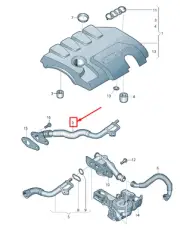 AUDI TT 8J Engine Breather Line 06H103213K NEW GENUINE