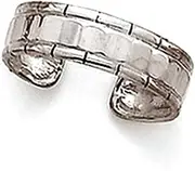 [JewelryWeb] 14k White Gold Adjustable Faceted toe ring-toe ring for Women