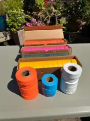 SURVEY FLAGGING TAPE 51 ROLLS MIXED COLOR MARKING HUGE LOT INFLATION BUSTER!!!